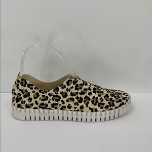 Ilse Jacobsen Tulip slip-on women flat sneaker shoe perforated leopard 39 9